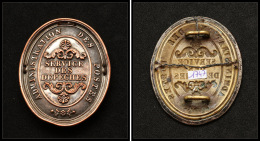 Plaque De Facteur. "Administration Des Postes/Service Des Dépêches", Plaque En Cuivre. - TB. - R (cf Floran - Stamp Boxes