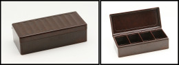 Boîte En Bakelite, Sans Publicité, 4 Comp., 105x45x30mm. - TB - Stamp Boxes