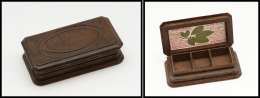 Boîte Publicitaire En Bois "Cascarine Le Prince", 3 Comp., 100x54x24mm. - TB - Stamp Boxes