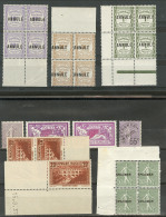 1906-1929 (Poste, Taxe), Valeurs Diverses Dont 262 Paire + Un, Infimes Points De Rousseur, Et 4 Bloc De Quatre Bdf Surch - Collezioni