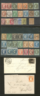 1849-1878, Nuances Et Obl Diverses Dont N°2 Et 9, 80 * Et 3 Et 38 Sur 2 Enveloppes. - TB Ou B - Collections