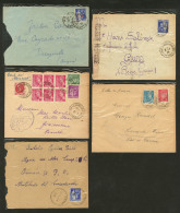 Réfugiés Espagnols. 1940-1943, 5 Enveloppes Affts Et Obl Divers Dont Camp D'Argelès, Camp De Gurs, - WW II