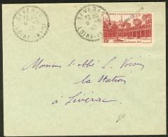 Saint Nazaire. Timbres Surchargés "LIBERATION". Commémo Poste 539 (pd) Obl Cad Severac 9.5.45, Sur Envelop - War Stamps