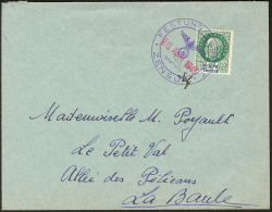 No 11 (2f Pétain, Mi. # 11), Obl Censure 20 IV 45, Sur Enveloppe Pour La Baule Arr. 30 Avril 45. - TB (tirage 200 - War Stamps