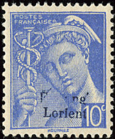 No 1 (10c Mercure, Mi. # 1), Bdf, Gomme Glacée. - TB (tirage 650) - War Stamps
