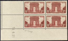 Arc De Triomphe. No 258, Bloc De Quatre Cd 10.6.31 (1° Tirage). - TB - 1930-1939