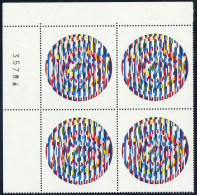 Agam, Couleur Noire Omise. No 2112a (Yv. 2113b), Bloc De Quatre Cdf Avec N°35784, Superbe. - R - Other & Unclassified