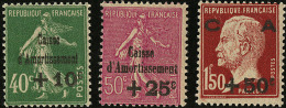 Caisse D'Amortissement. Nos 253 à 255 *. - TB - 1927-31 Sinking Fund