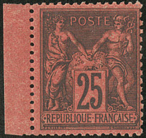 No 91, Noir Sur Rouge, Bdf, Jolie Pièce. - TB. - R - 1876-1878 Sage (Type I)