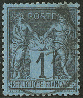 Bleu De Prusse. No 84, Obl Cad, Belle Nuance, Jolie Pièce. - TB. - RR - 1876-1878 Sage (Type I)