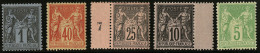 Nos 83, 94, 97 Bdf Mill. 7, 103 Bdf, 106. - TB - 1876-1878 Sage (Type I)