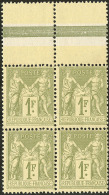 No 82, Bloc De Quatre Bdf, Très Frais. - TB - 1876-1878 Sage (Type I)