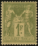 No 82, Vert Olive, Très Frais Et Centré. - TB - 1876-1878 Sage (Type I)