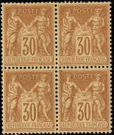 No 80, Bloc De Quatre, Très Frais Et Centré. - TB - 1876-1878 Sage (Type I)