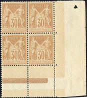 No 80, Bloc De Quatre Cdf, Très Frais. - TB - 1876-1878 Sage (Type I)