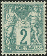 No 62, Vert, Très Frais Et Bien Centré. - TB. - R - 1876-1878 Sage (Type I)