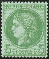 No 53, Vert Jaune Sur Azuré, Nuance Foncée, Très Frais. - TB - 1871-1875 Ceres