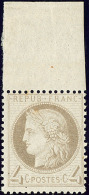 No 52, Gris, Bdf, Très Frais. - TB - 1871-1875 Ceres