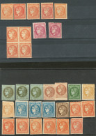 Lot. 1870-1871, Entre Les N°39 Et 49, Divers Dont Nuances Et Des Ex (*), Tous états - 1870 Bordeaux Printing