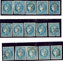 Bloc Report, Reconstitution. No 46II, Bloc De 15 Ex. - TB - 1870 Bordeaux Printing