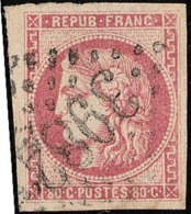 No 49a, Rose Clair, Obl Gc 3982, Un Voisin. - TB - 1870 Bordeaux Printing