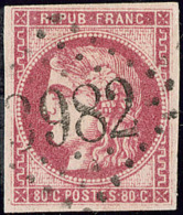 No 49, Obl Gc 3982. - TB - 1870 Bordeaux Printing