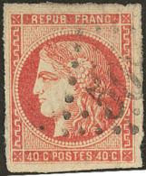 No 48k, Rouge-sang Clair, Obl Gc, Jolie Pièce. - TB - 1870 Bordeaux Printing