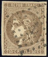 No 47a, Brun Clair, Obl Ancre. - TB (cote Maury 2009) - 1870 Bordeaux Printing