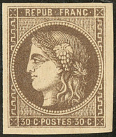 No 47, Brun, Pos. 15, Très Frais. - TB - 1870 Bordeaux Printing