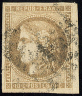 No 43Id, Bistre Verdâtre, Belle Nuance. - TB - 1870 Bordeaux Printing