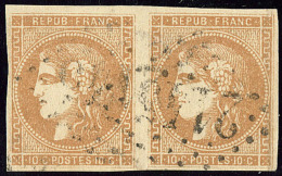 No 43I, Paire, Pli Sur L'ex De Droite Sinon TB - 1870 Bordeaux Printing