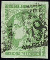 No 42IIo, Pos. 7, Obl Gc. - TB - 1870 Bordeaux Printing