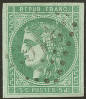 No 42IIl, Vert émeraude Foncé, Jolie Pièce. - TB. - R - 1870 Bordeaux Printing