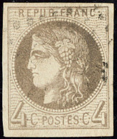 No 41IIf, Gris Noir, Pli Mais TB D'aspect - 1870 Bordeaux Printing