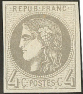 No 41IId, Gris Foncé, Pelurage En Bordure Hors Timbre, Très Frais. - TB - 1870 Bordeaux Printing