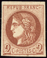 No 40IIf, Marron, Nuance Foncée, Très Jolie Pièce. - TB. - R - 1870 Bordeaux Printing