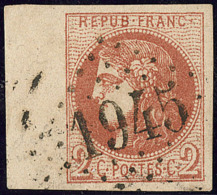 No 40II, Brun-rouge, Bdf, Obl Gc 1945, Jolie Pièce. - TB - 1870 Bordeaux Printing