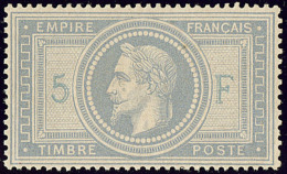 "5" Et "F" En Bleu. No 33c, Très Frais. - TB. - RR - 1863-1870 Napoleon III With Laurels