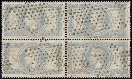 No 33, Bloc De Quatre Obl étoile, Jolie Pièce. - TB. - R - 1863-1870 Napoleon III With Laurels