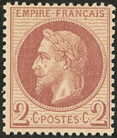 No 26I, Rouge-brun, Très Frais. - TB - 1863-1870 Napoléon III Lauré