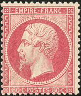 No 24, Rose, Très Frais. - TB. - R - 1862 Napoléon III.
