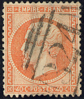 No 23, Obl Gc Anglais 324 De Guernesey. - TB (cote Maury 2009) - 1862 Napoléon III