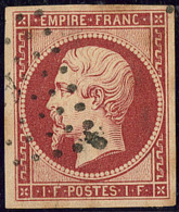 Réimpression. No 18e, Faussement Oblitéré, Fente Rebouchée, B D'aspect - 1853-1860 Napoleone III