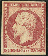 No 17A, Carmin, Jolie Pièce. - TB. - R - 1853-1860 Napoléon III.