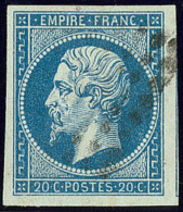 No 14Id, Bleu Sur Vert, Un Voisin, Ex Choisi. - TB - 1853-1860 Napoleon III