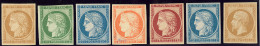 Réimpression. Nos 1e, 2f, 4f, 5h, 6g (*), 8d, 9f (*). - TB - 1849-1850 Ceres