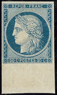 Non émis. No 8, Bleu Su Jaunâtre, Grand Bdf, Toujours Sans Gomme, Jolie Pièce. - TB. - RR - 1849-1850 Cérès