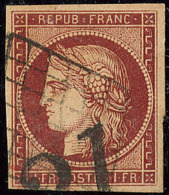 No 6b, Nuance Foncée, Obl Grille. - TB - 1849-1850 Cérès