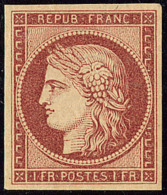 No 6, Carmin, Superbe. - RR - 1849-1850 Cérès