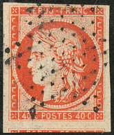 No 5b, Orange Vif, Un Voisin, Superbe Nuance, Obl étoile. - TB - 1849-1850 Ceres